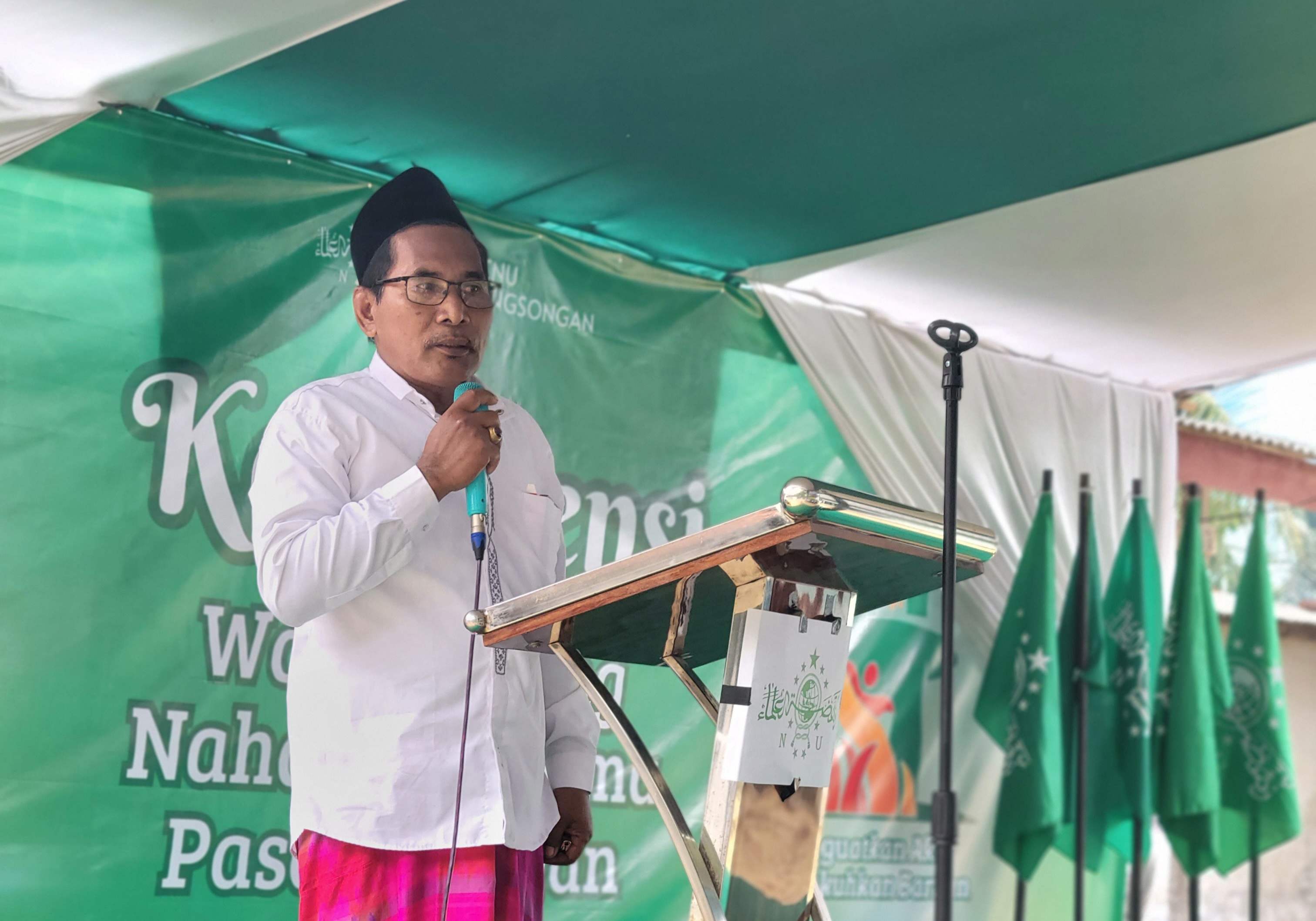 Sakral, Suara Kiai Jamal Bergetar Hebat saat Menyambut Konferensi NU di Pasongsongan